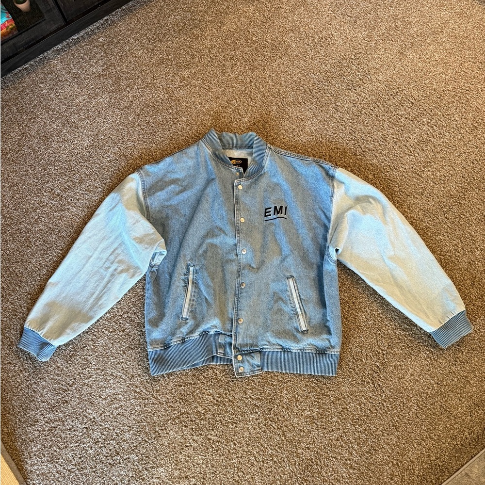 Vintage International Denim EMI Jacket Mens XL Trucker Bomber